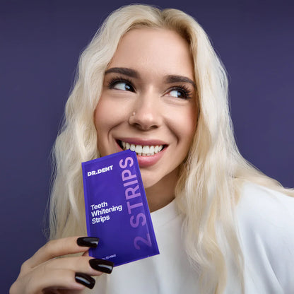 Dr. Dent Purple Teeth Whitening Strips - Fast Results, Zero Sensitivity