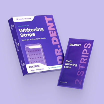 Dr. Dent Purple Teeth Whitening Strips - Fast Results, Zero Sensitivity